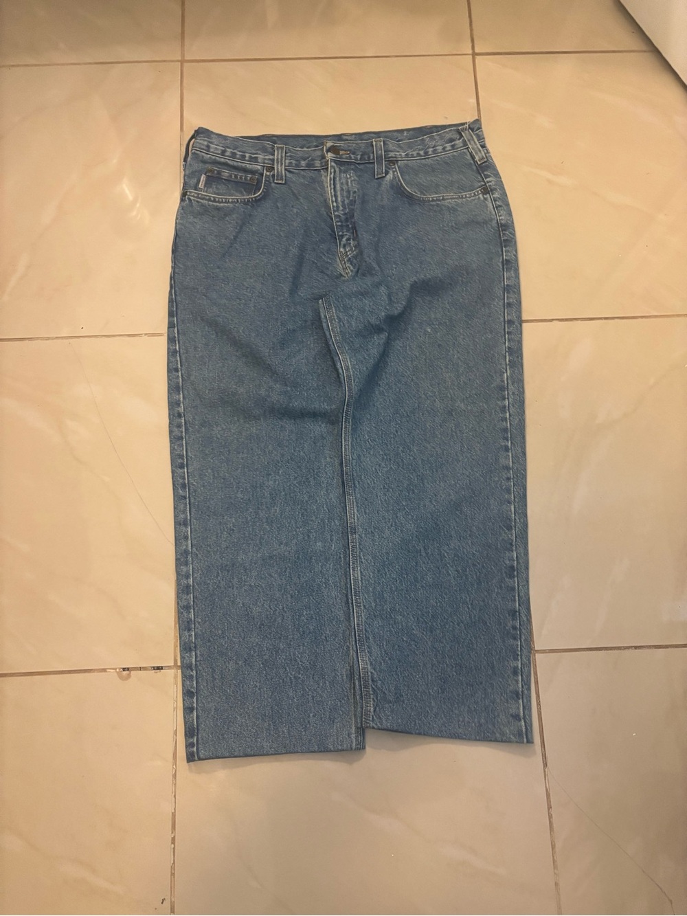 Carhartt Relaxed Fit Denim Skirt - Light Blue